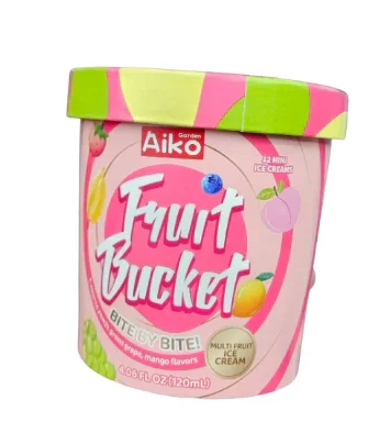 Mixed Flavor Mini Fruit Bucket Ice Cream