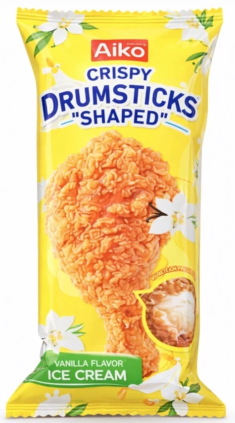 Chicken Drumstick Shaped Ice Cream