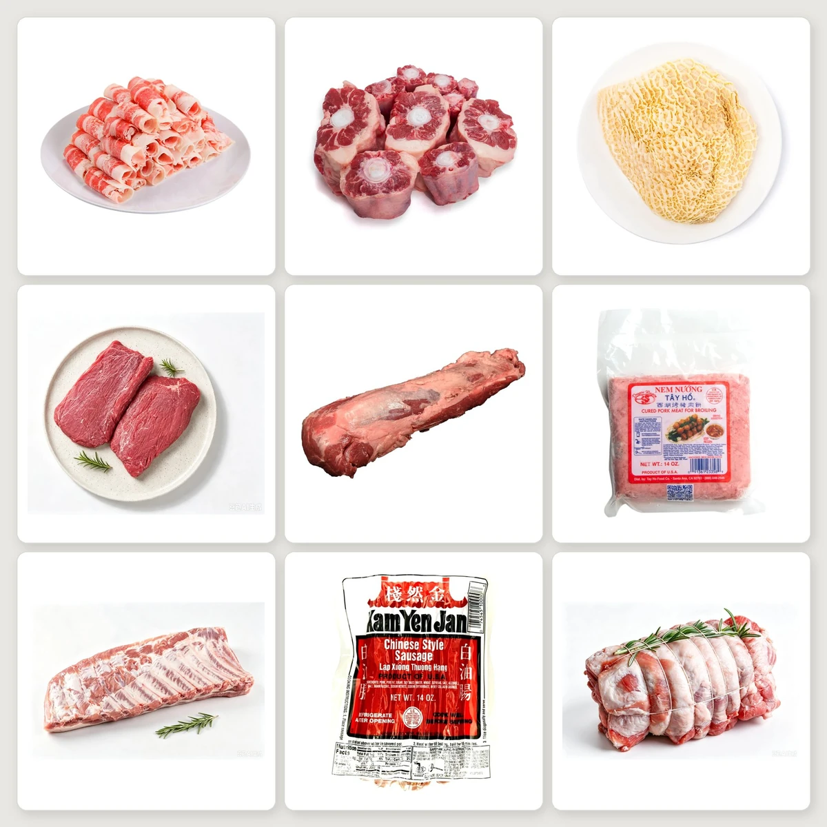 Pork beef and lamb category